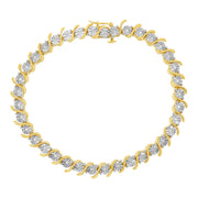 Swirling Symphony: Diamond "S" Link Femme Bracelet - Modiniva LLC