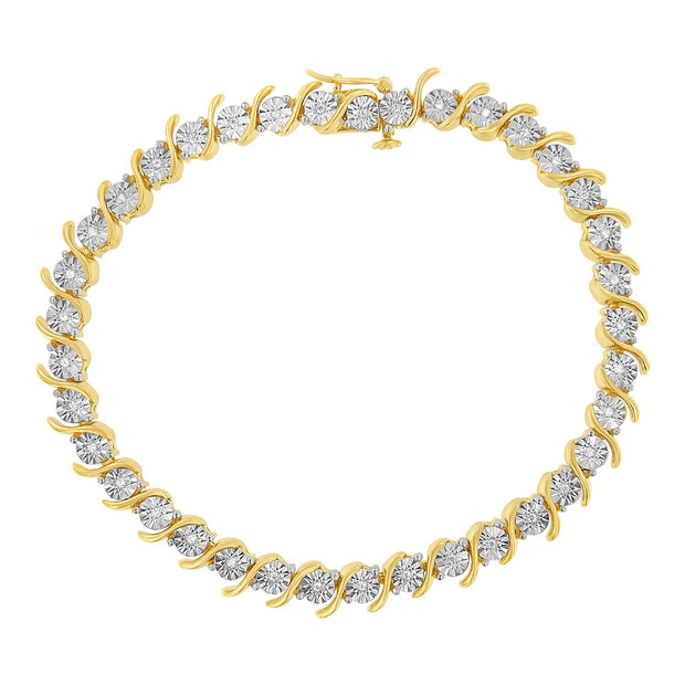 Swirling Symphony: Diamond "S" Link Femme Bracelet - Modiniva LLC