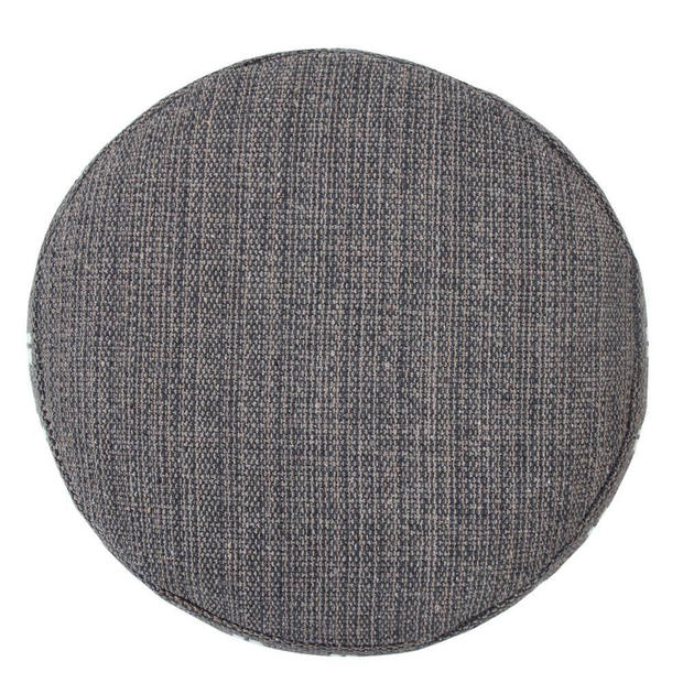 Scandinavian Gray / Ivory Woven Geometric Pouf Ottoman - Modiniva LLC