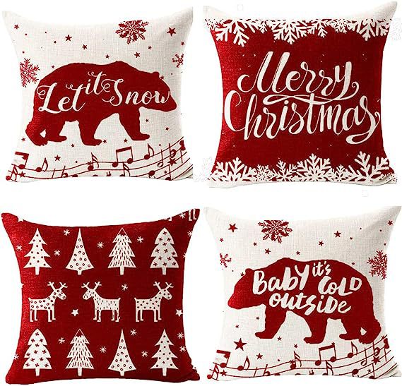 Christmas Elk Pillowcase - Modiniva LLC