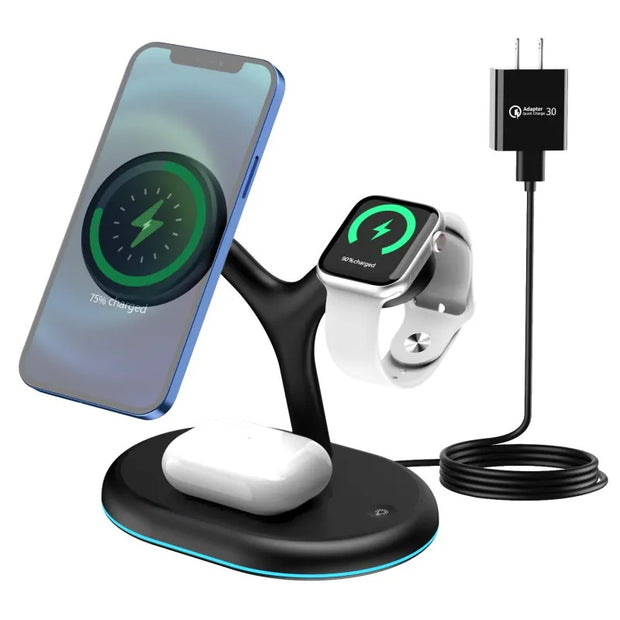 Multifunctional Three-in-one Magnetic Wireless Charger - Modiniva LLC