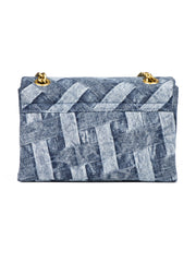 Style Women Handbag Wash Denim In Weave Print Purse Bags & Shoes