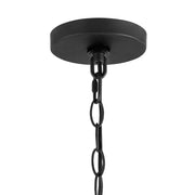 Helen wood Chandelier: Matte Black with Clear Seeded