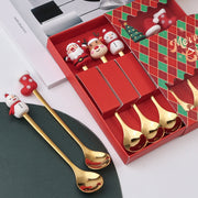 Stainless Steel Christmas Spoon & Fork Set - Modiniva LLC