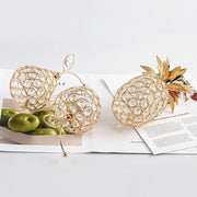 Creative Crystal Apple Ornaments Bling Rhinestone Pineapple Home, Pets, Appliance