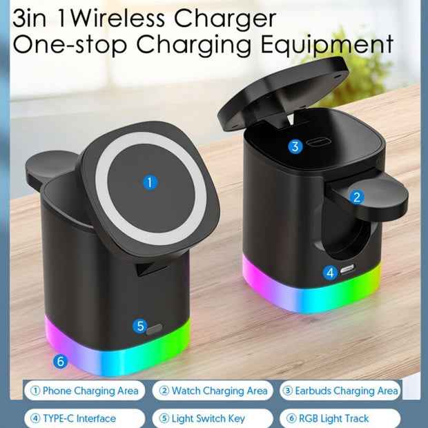 3-in-1 Wireless Charger - Modiniva LLC