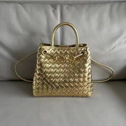 Metal Buckle Leather Shoulder Bag Gold (cowhide) Bags & Shoes