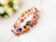 Multicolor Cubic Zirconia Luxury Wedding Women's Bracelet - Modiniva LLC