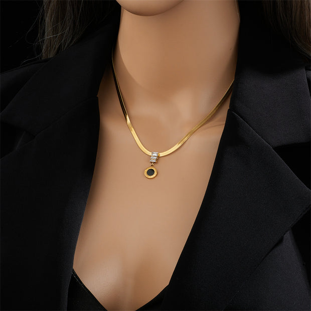 Golden Onyx Charm Radiance Necklace for Women Jewelry & Watches