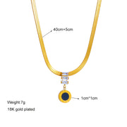 Golden Onyx Charm Radiance Necklace for Women - Modiniva LLC