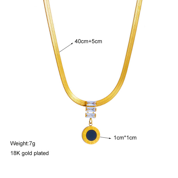 Golden Onyx Charm Radiance Necklace for Women Jewelry & Watches