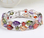 Multicolor Cubic Zirconia Luxury Wedding Women's Bracelet Jewelry & Watches