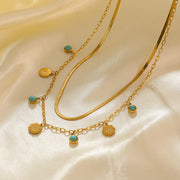 Gold Layered Floral Necklace Jewelry & Watches