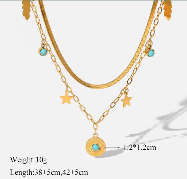 Gold Star Charm Layered Necklace Jewelry & Watches