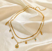 Gold Star Charm Layered Necklace Jewelry & Watches