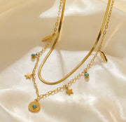 Gold Star Charm Layered Necklace Jewelry & Watches